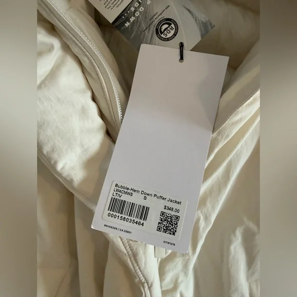 Lululemon Bubble-Hem Puffer Jacket Size SMALL Oversized Fit LTIV New - Picture 3 of 5